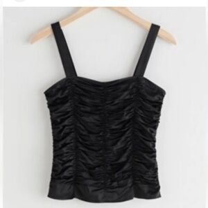 & Other Stories - ruched black tank top
